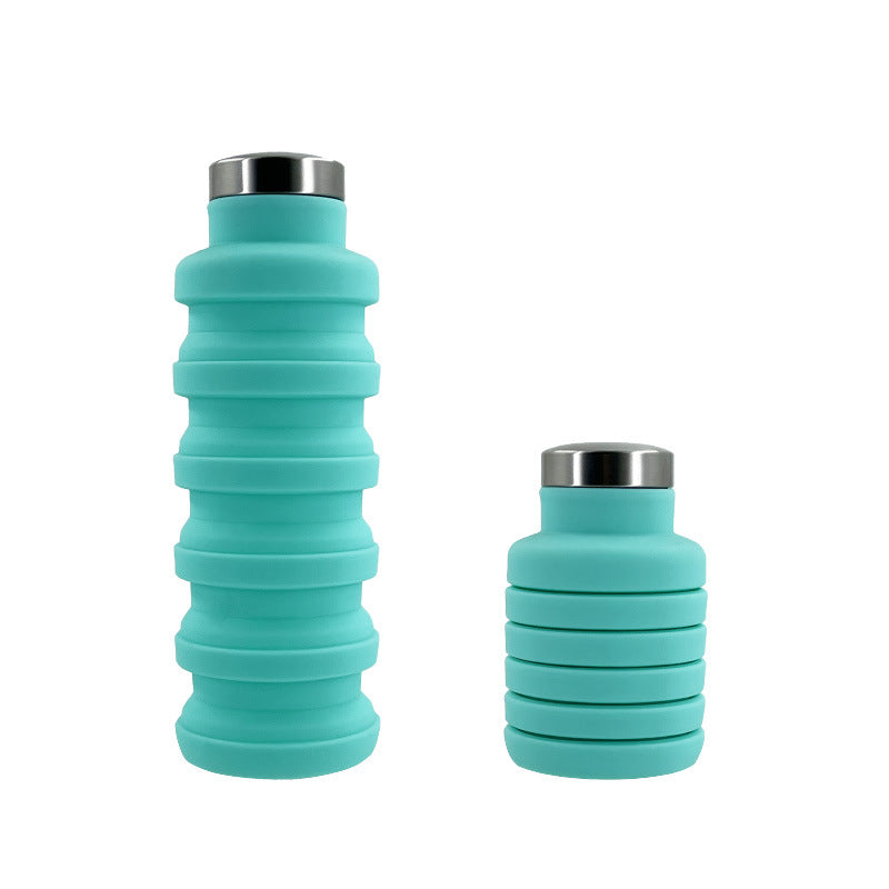 Women flexible silicone drinking bottle with integrated folding function Kalsten
