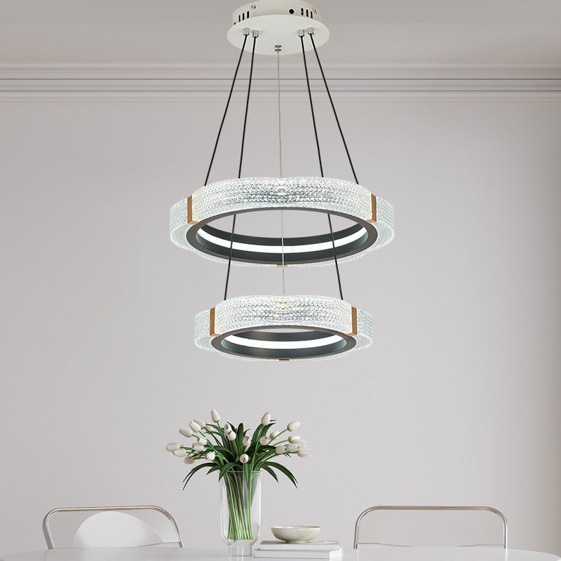 Elegant Double Ring Pendant Light