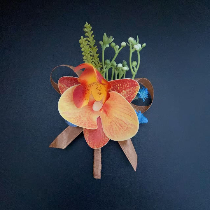 Decorative Orchid Lapel Pin