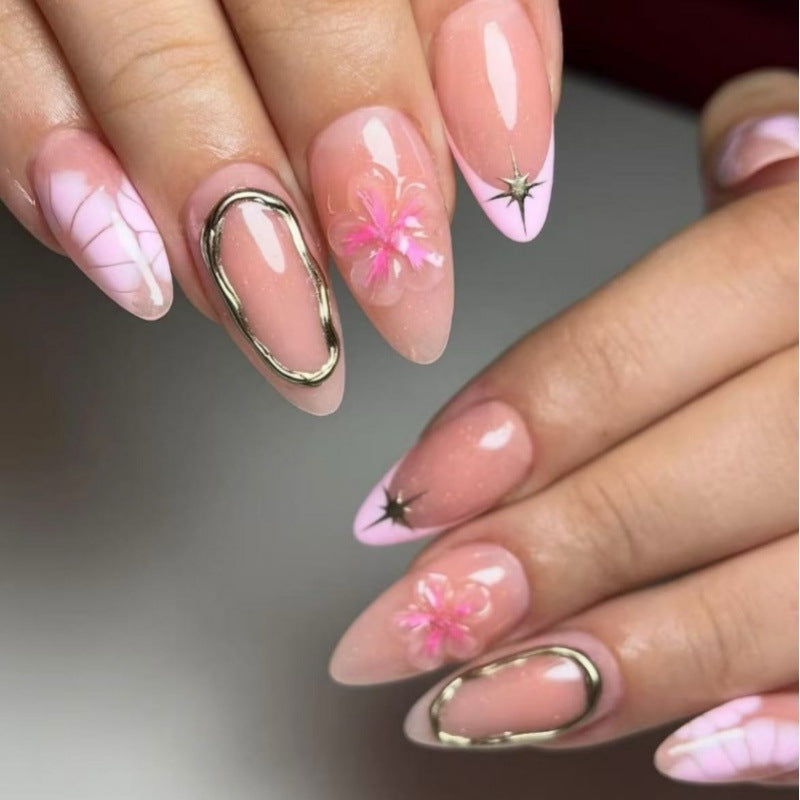 Elegant Floral Design Press-On Nails Set Kalsten