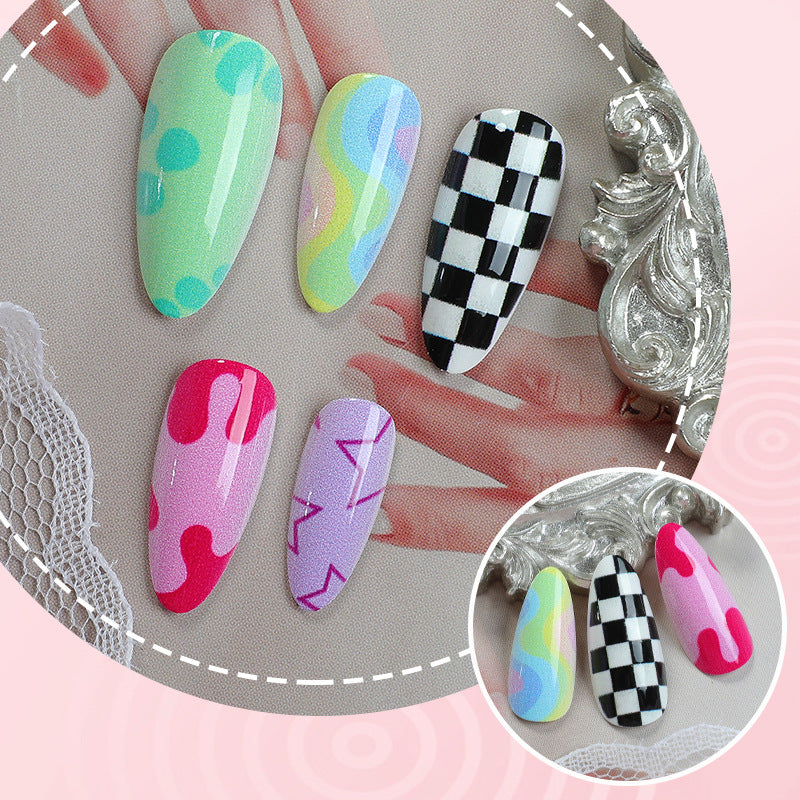 Artistic Multicolor Press-On Nails