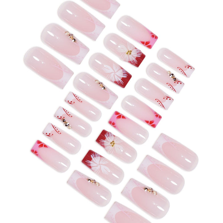 Elegant 3D Floral Press-On Nail Extensions Kalsten