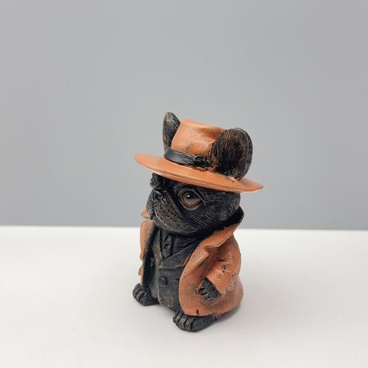 Decorative figure French Bulldog in suit Kalsten