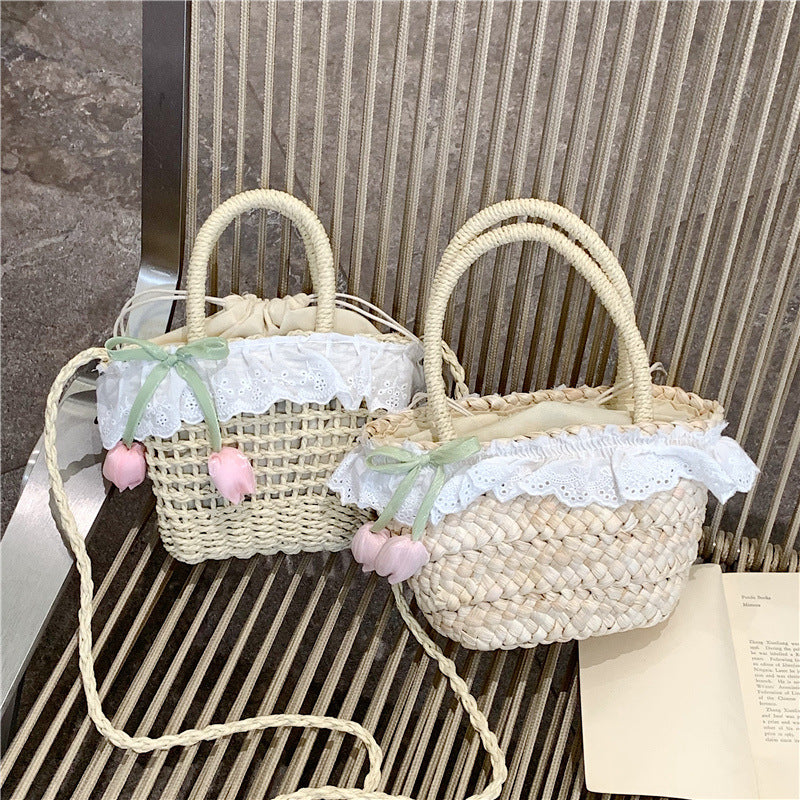 Woven Straw Tote Bag