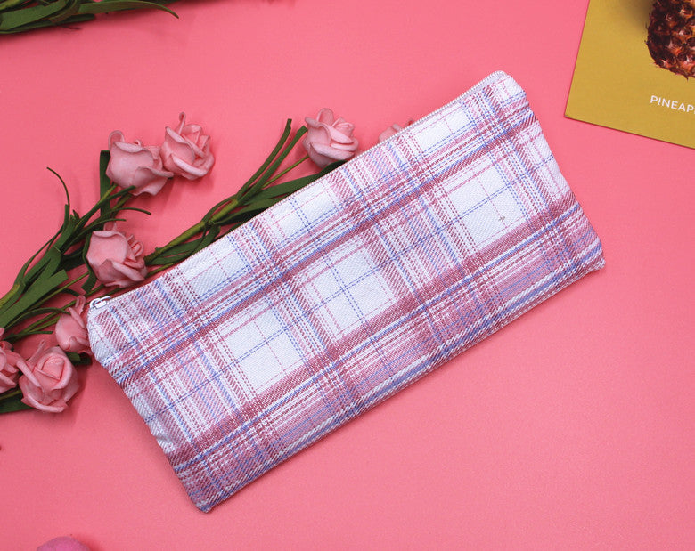 Stylish Plaid Pencil Case Kalsten