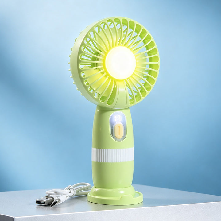 Women's portable mini fan with built-in LED light Kalsten