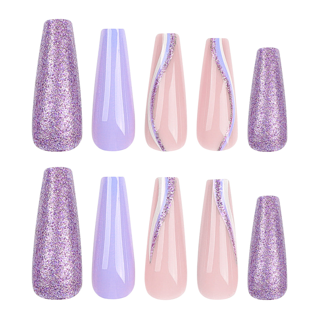 Glamorous Stiletto Nails with Glitter and Ombre Design Kalsten