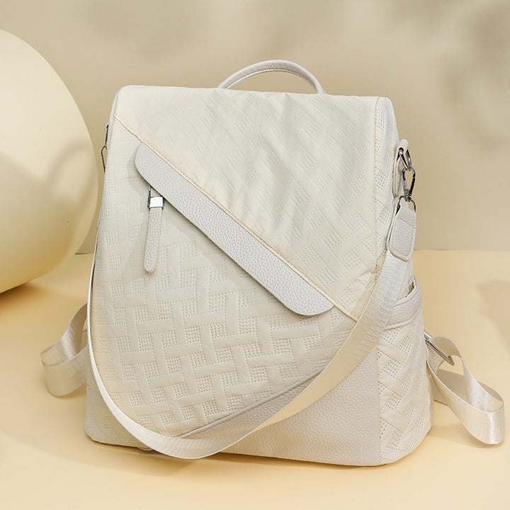 Elegant Textured Leather Backpack Kalsten