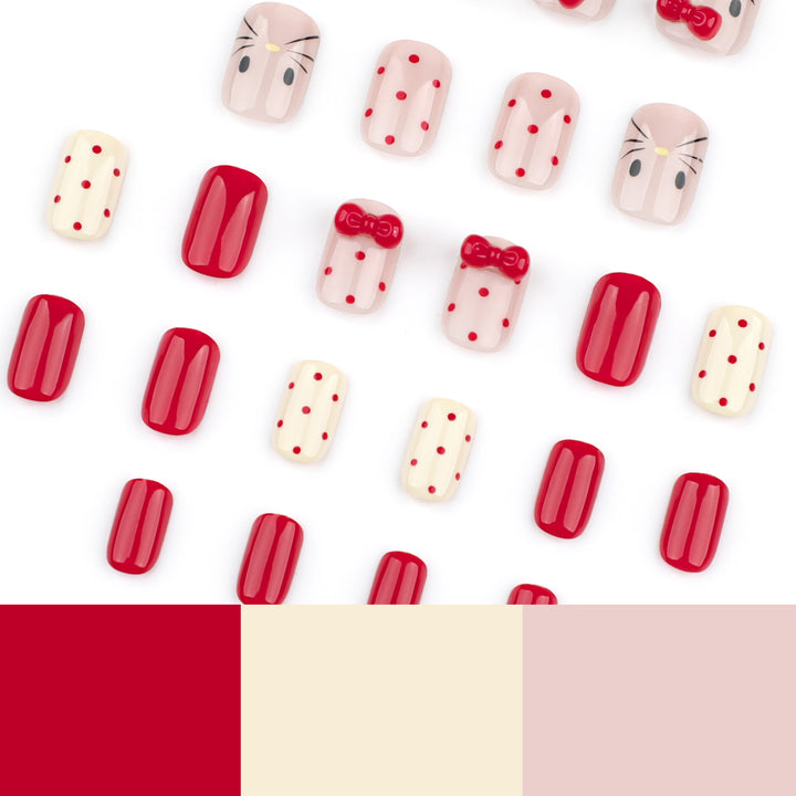 Artistic Nail Art with Cute Bow Motifs Kalsten
