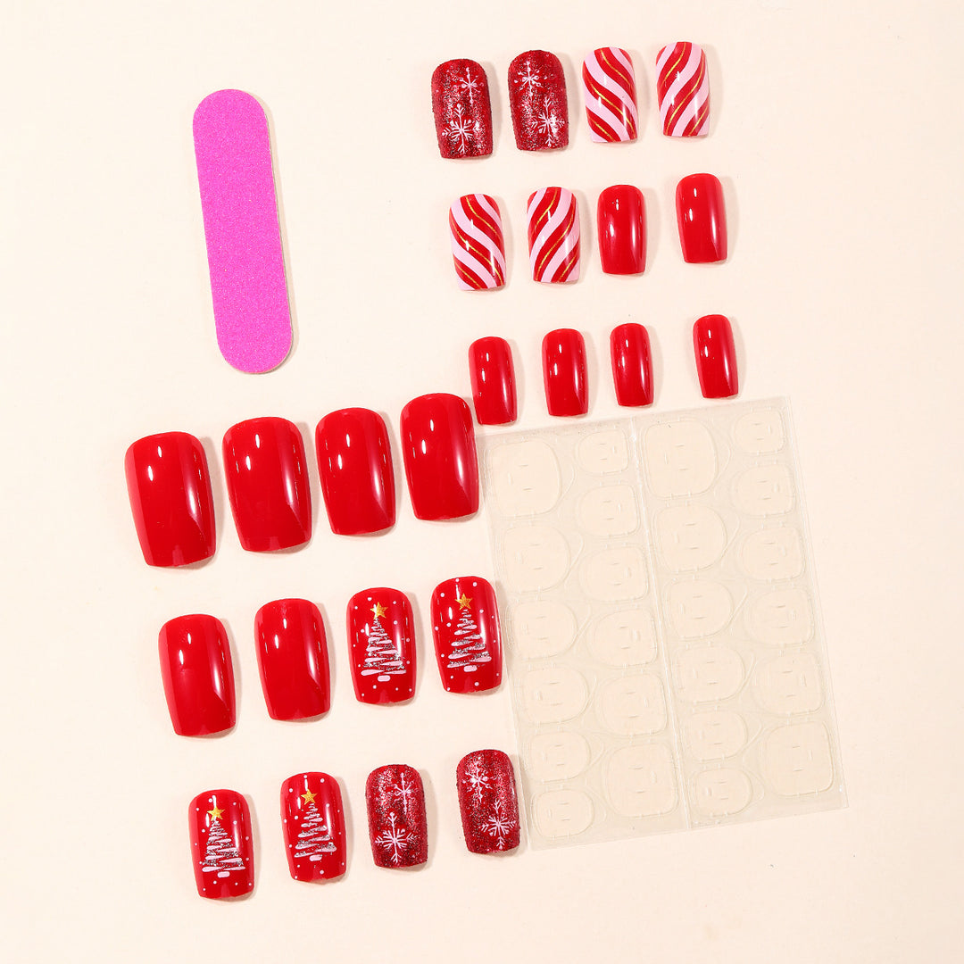 Festive Winter-Themed Nail Art Set Kalsten