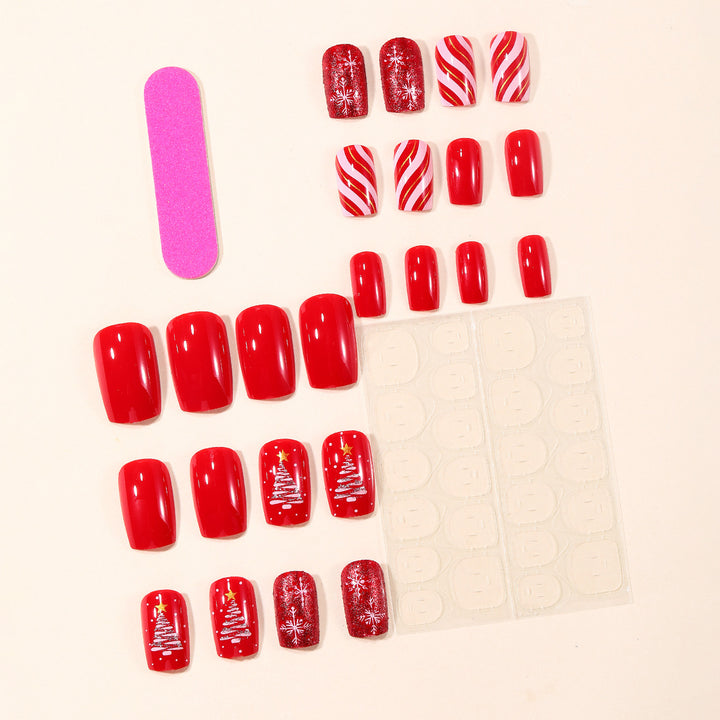 Festive Winter-Themed Nail Art Set Kalsten