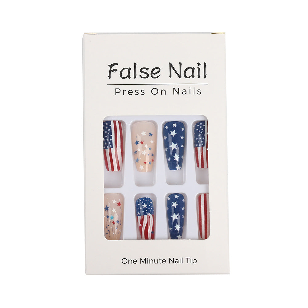 Patriotic design artificial nails Kalsten
