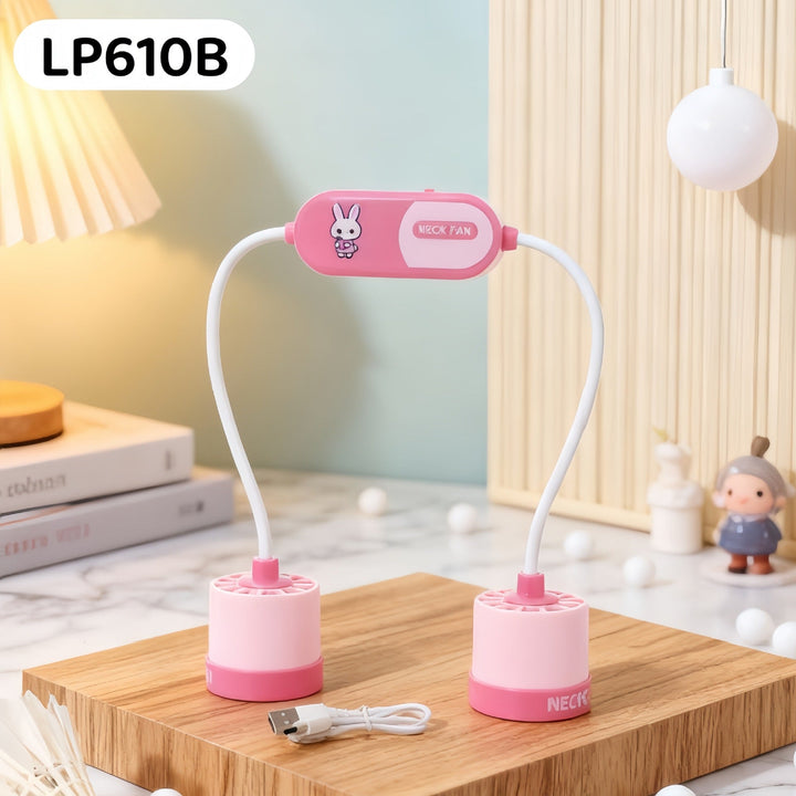 Ladies Portable Neck Fan with Ergonomic Design and Cooling Function Kalsten