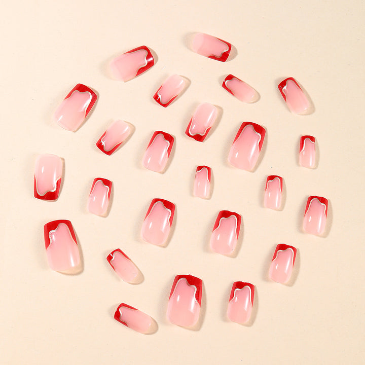 Elegant French Tip Acrylic Nail Art Extensions Kalsten