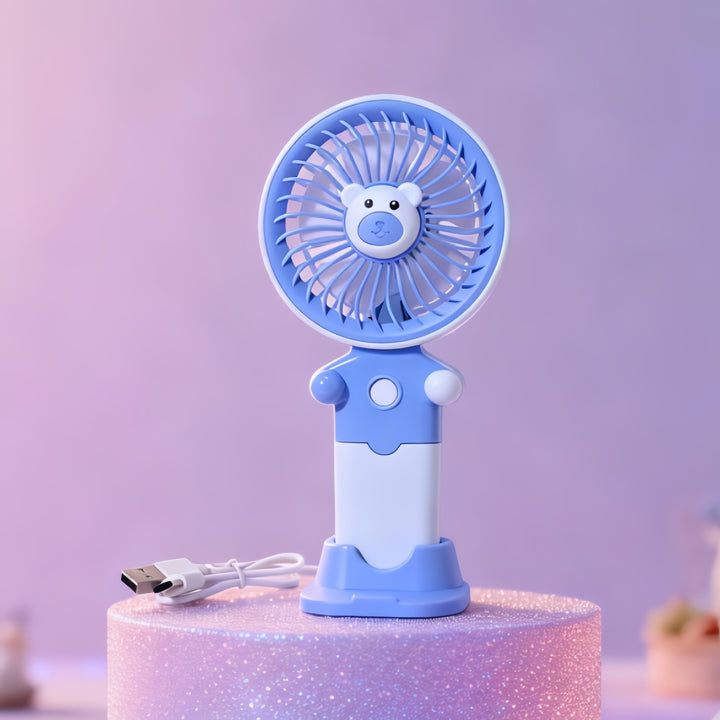 Women's Portable Hand Fan with USB Charging Function and Flexible Tilt Adjustment Kalsten