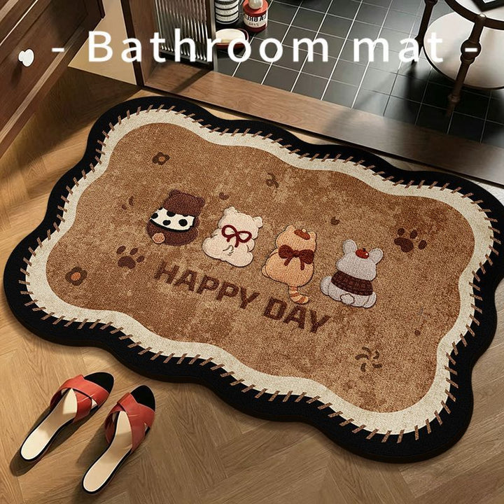 Playful Cartoon Bath Mat Kalsten