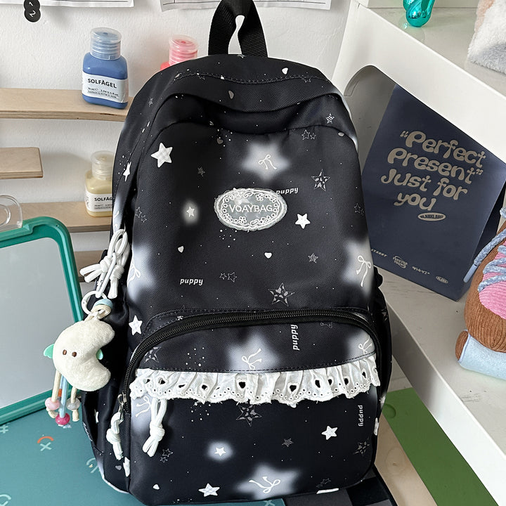 Charming Star-Embellished Casual Backpack Kalsten 1791205440