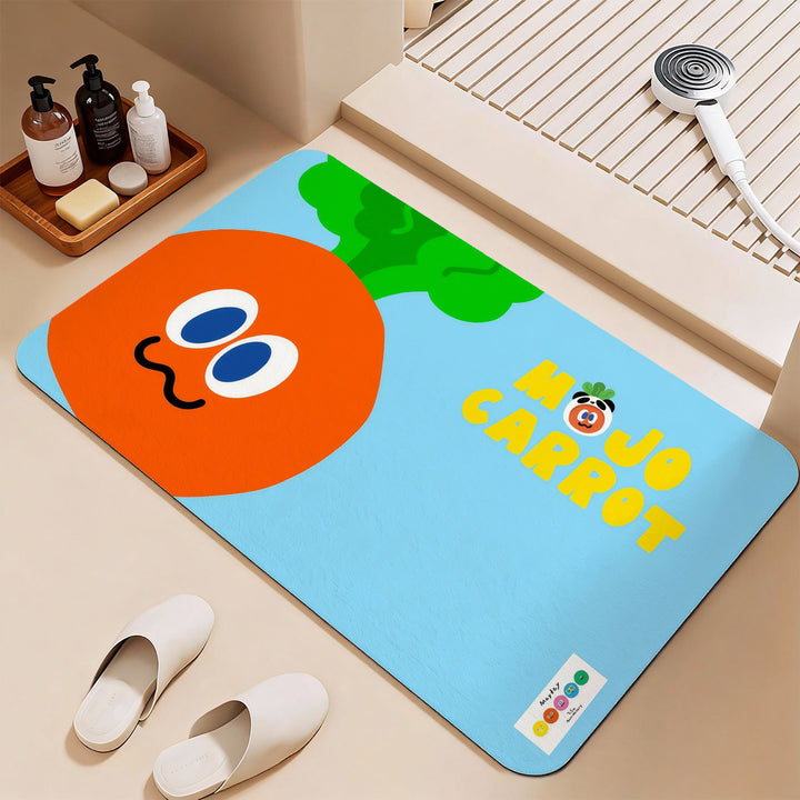 Playful Vegetable-Themed Bath Mat Kalsten