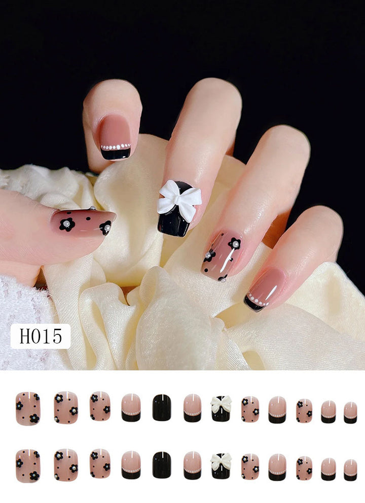 Artificial nail tips with bow design Kalsten