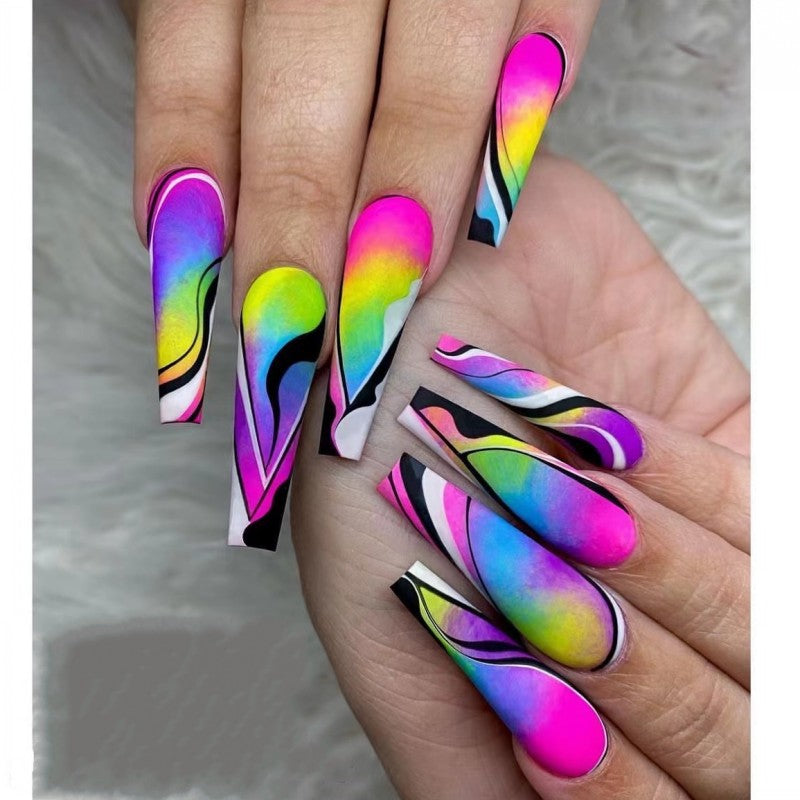 Artificial nails with creative pattern Kalsten