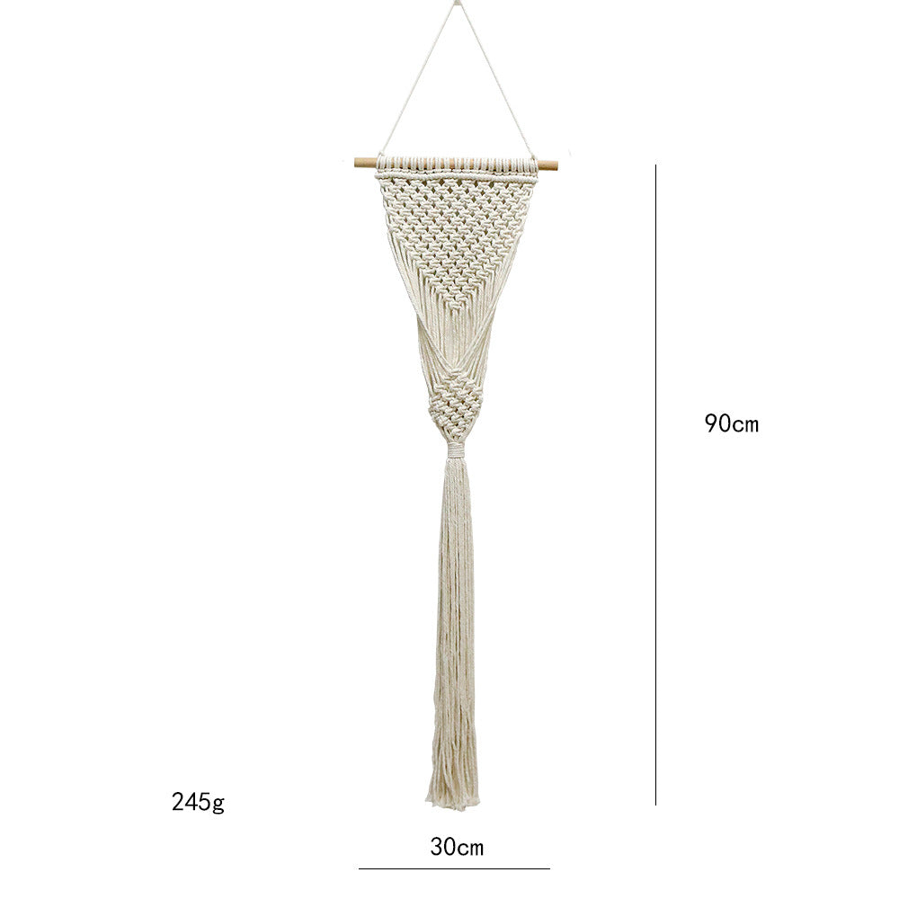 Decorative macrame wall hanging with artistic design