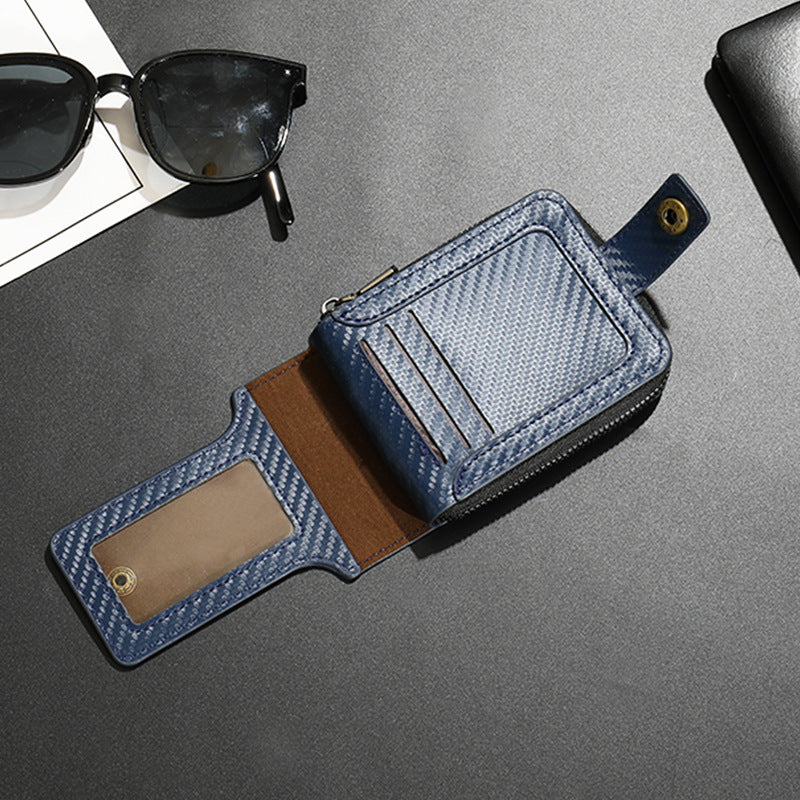 Compact Carbon Fiber Zip Wallet Kalsten