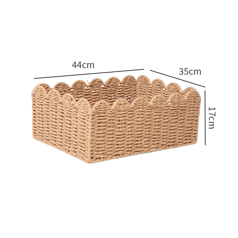 Scalloped Edge Decorative Storage Basket Kalsten