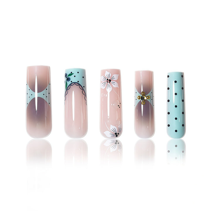 Artistic Long Length Press-On Nail Art Kalsten