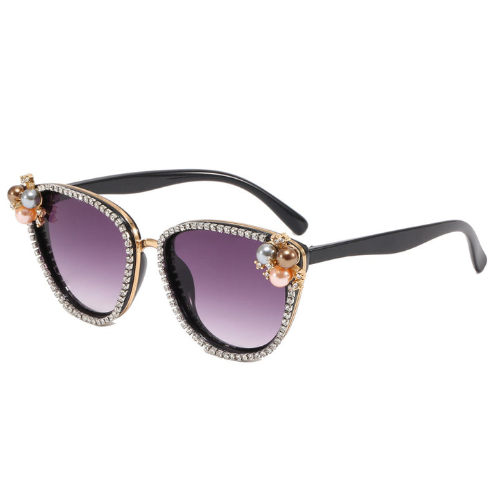 Ladies glamorous sunglasses with pearl and crystal decoration Kalsten