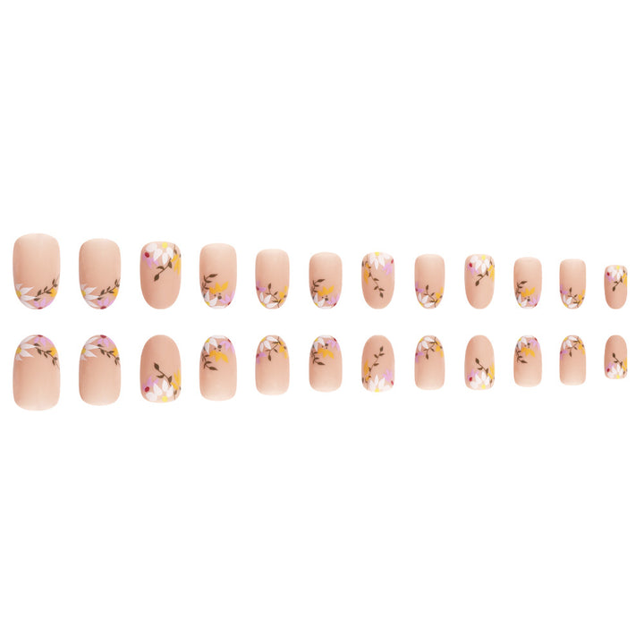 Floral Decorative Press-On Nail Set Kalsten