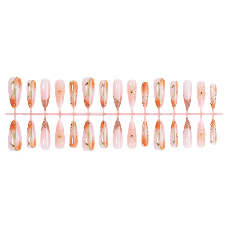 Elegant Floral Design Press-On Nails Art Set kalsten