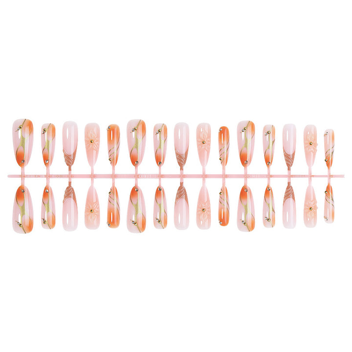 Elegant Floral Design Press-On Nails Art Set kalsten