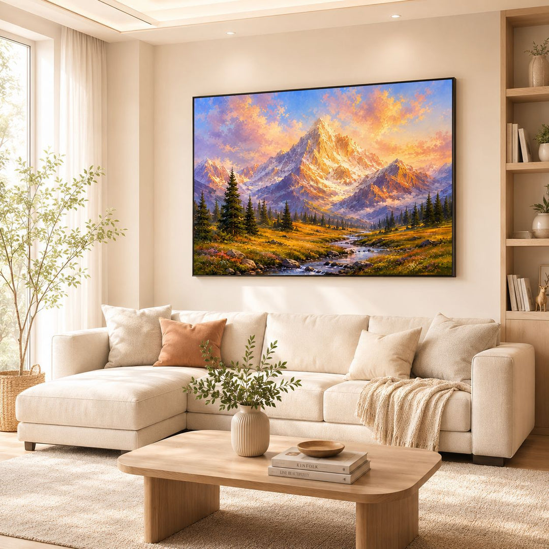 Scenic Mountain Landscape Canvas Art