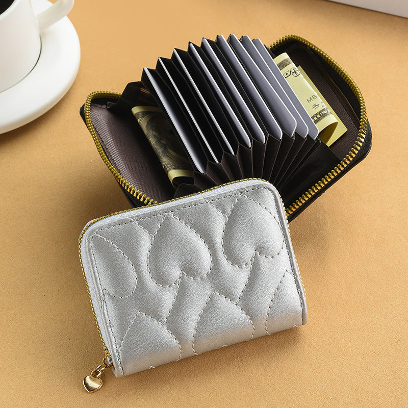 Quilted Heart Design Coin Purse