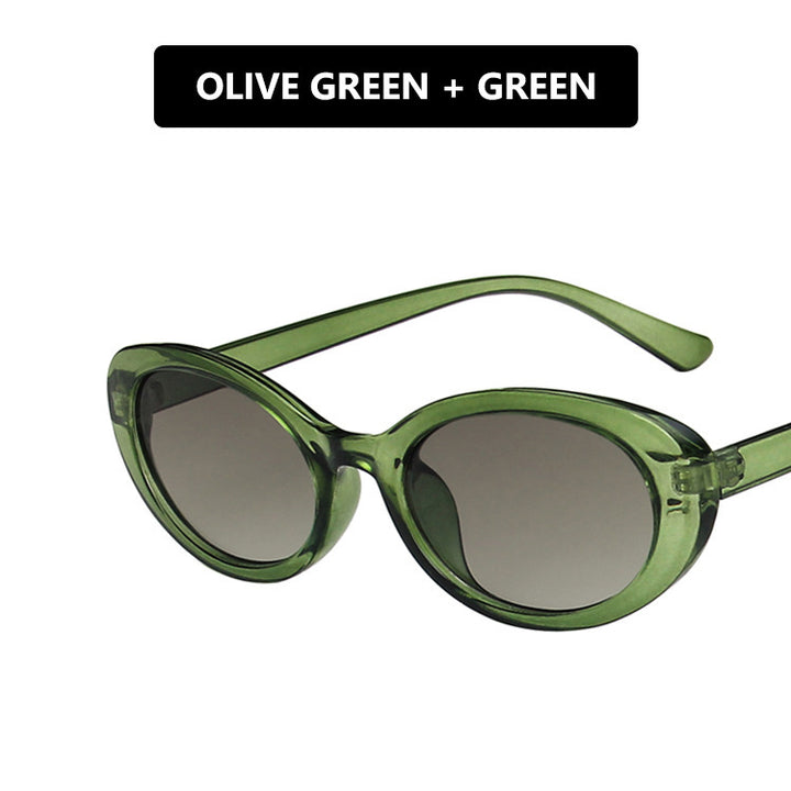 Ladies Cat-Eye Sunglasses with Transparent Frame and Gradient Lenses Kalsten