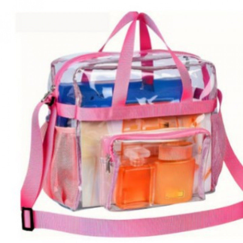 Transparent Handbag with Textured Design Kalsten