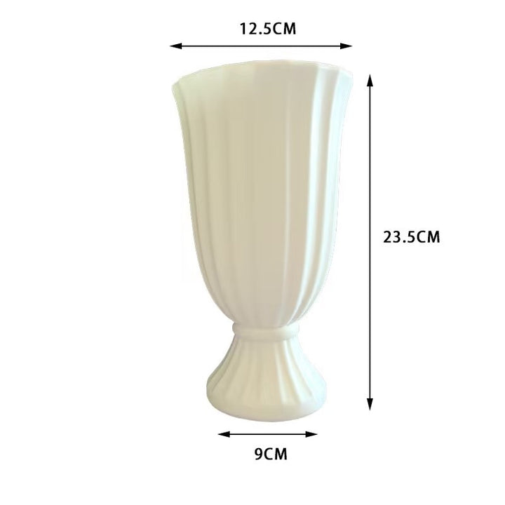 Decorative Ribbed Flower Vase Kalsten