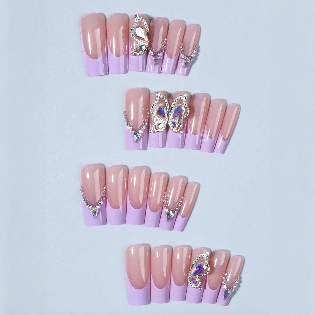 Acrylic nail set with luxurious 3D accents Kalsten