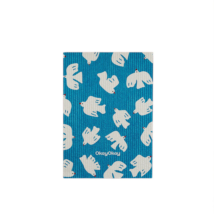 Extra-Absorbent Microfiber Vertical Door Runner with Ribbed Texture and Dove Motif