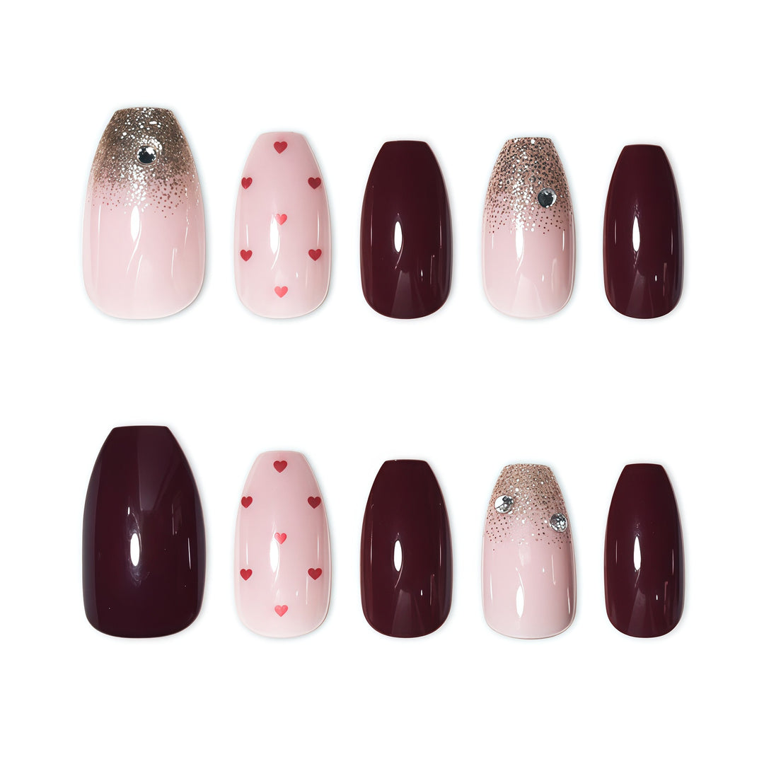Heart-Themed Nail Art Extensions Kalsten