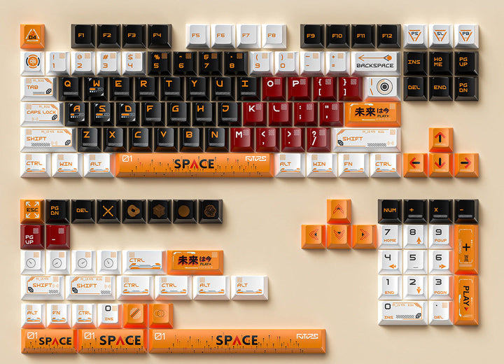 Retro Space-Themed Keyboard Kalsten