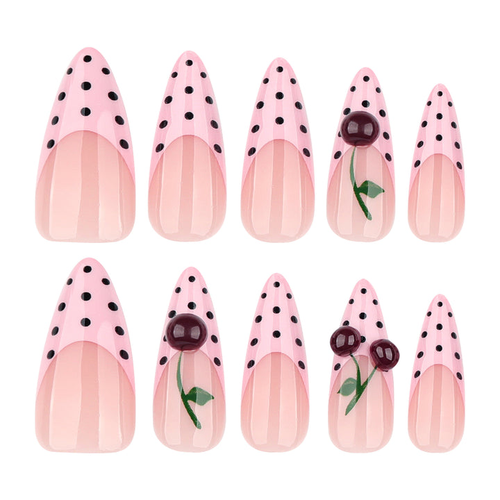 Artificial nail art in cheerful cherry design Kalsten