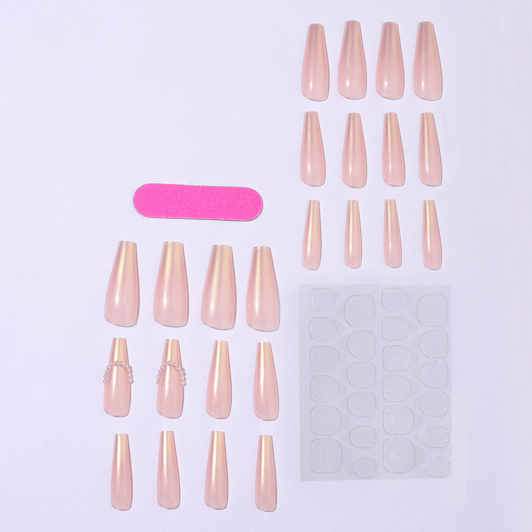 Elegant artificial nails with pearl decorations Kalsten