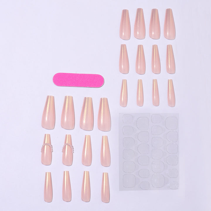 Elegant artificial nails with pearl decorations Kalsten