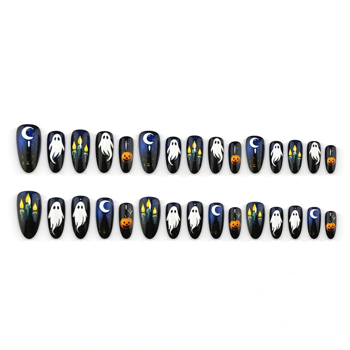 Artificial nails with spooky Halloween designs Kalsten