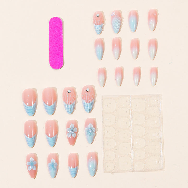 Floral Sculpted Acrylic Nail Art Extensions Kalsten