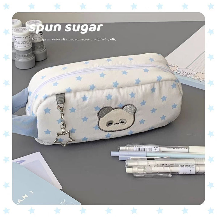Plush Panda-Themed Pencil Case