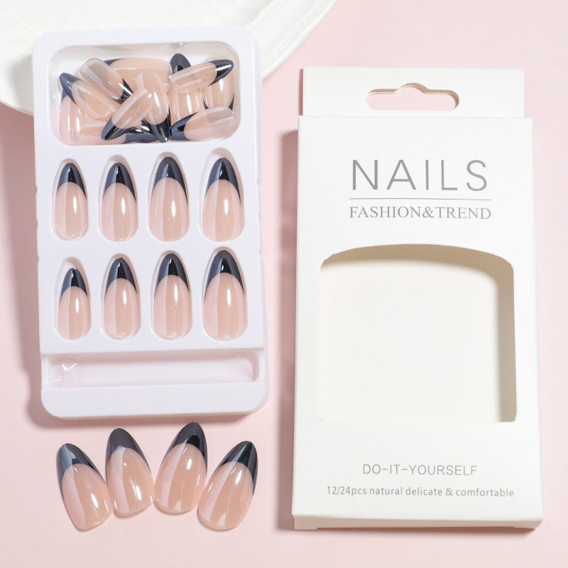 Elegant French Tip Press-On Nail Art Set Kalsten
