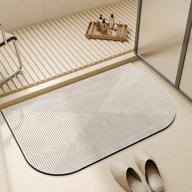 Vintage-Inspired Floral Printed Bath Mat