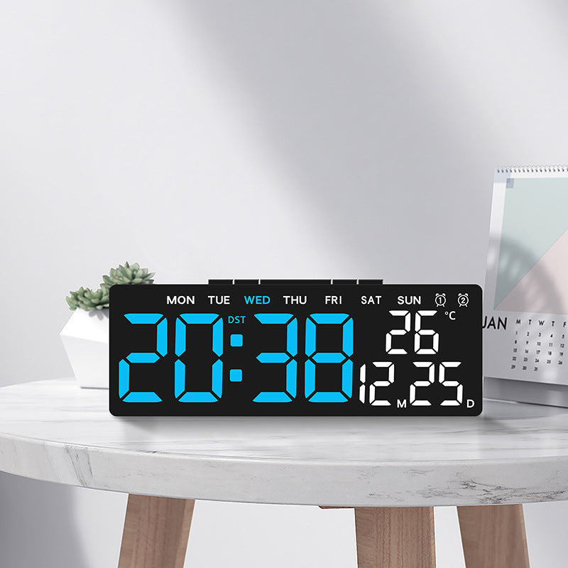 Digital weather alarm clock with large LED display and temperature display Kalsten